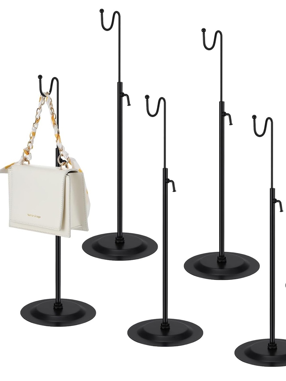 Adjustable Black Display Stands - Set of 5